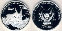 10 Franc Repubblica Democratica del Congo Argento 