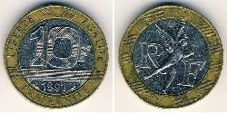 10 Franc Cinquième République (1958 - ) Bilame 