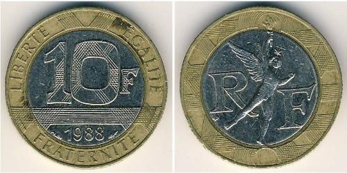 10 Franc Quinta Repubblica francese (1958 - ) Bimetal 