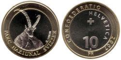 10 Franc 瑞士 Bimetal 