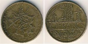 10 Franc French Fifth Republic (1958 - ) Brass 