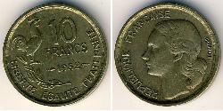 10 Franc French Fourth Republic (1946-1958) Bronze/Aluminium 
