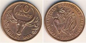 10 Franc Madagaskar (1960 - ) Bronze/Aluminium 