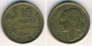 10 Franc Quatrième République (1946-1958) Bronze/Aluminium 