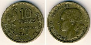10 Franc Vierte Französische Republik (1946-1958) Bronze/Aluminium 