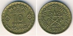 10 Franc Marocco Bronzo 
