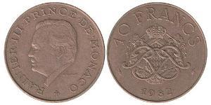 10 Franc Monaco (1297 - ) Copper/Nickel 