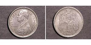 10 Franc Monaco (1297 - ) Cuivre/Nickel Louis II de Monaco (1870-1949)