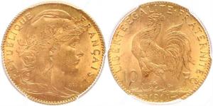 10 Franc French Third Republic (1870-1940)  Gold 
