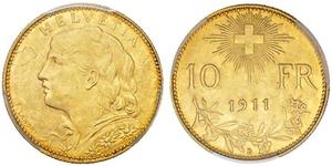 10 Franc Switzerland Gold 