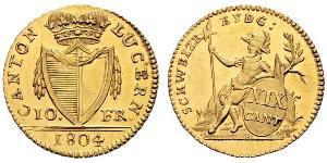 10 Franc Switzerland Gold 