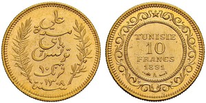 10 Franc Tunisia (1956 - ) Gold 