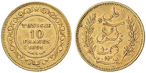 10 Franc Tunisia (1956 - ) Gold 