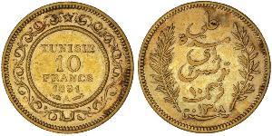 10 Franc Tunisia (1956 - ) Gold 