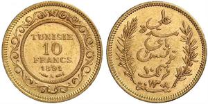 10 Franc Tunisia (1956 - ) Gold 