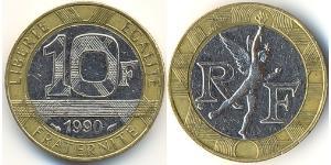 10 Franc Fünfte Französische Republik (1958 - ) Kupfer/Nickel 
