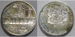 10 Franc Quinta República Francesa (1958 - ) Latón 