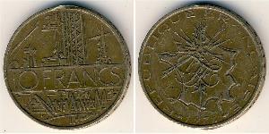 10 Franc Quinta República Francesa (1958 - ) Latón 