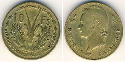 10 Franc French West Africa (1895-1958) Messing 