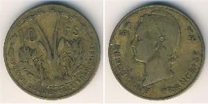 10 Franc French West Africa (1895-1958) Messing 