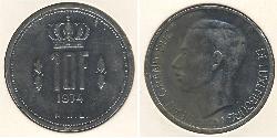 10 Franc Luxembourg (pays) Nickel 