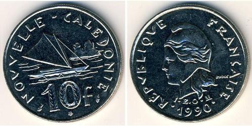 10 Franc Neukaledonien (1853 - ) Nickel 