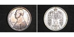 10 Franc Mónaco (1297 - ) Níquel/Cobre Luis II de Mónaco (1870-1949)