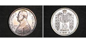 10 Franc Mónaco (1297 - ) Níquel/Cobre Luis II de Mónaco (1870-1949)