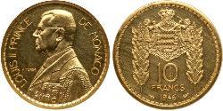 10 Franc Monaco (1297 - ) Or Louis II de Monaco (1870-1949)