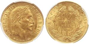 10 Franc Second Empire (1852-1870) Or Napoleon III (1808-1873)
