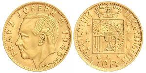 10 Franc Liechtenstein (1719 - ) Oro Franz Joseph II, Prince of Liechtenstein (1938 - 1989) 