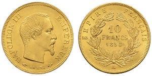 10 Franc Secondo Impero francese (1852-1870) Oro Napoleone III (1808-1873)