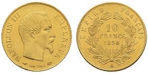 10 Franc Secondo Impero francese (1852-1870) Oro Napoleone III (1808-1873)