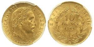 10 Franc Secondo Impero francese (1852-1870) Oro Napoleone III (1808-1873)