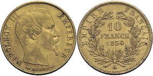 10 Franc Segundo Imperio francés (1852-1870) Oro Napoleon III (1808-1873)
