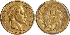 10 Franc Segundo Imperio francés (1852-1870) Oro Napoleon III (1808-1873)