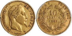 10 Franc Segundo Imperio francés (1852-1870) Oro Napoleon III (1808-1873)