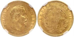 10 Franc Segundo Imperio francés (1852-1870) Oro Napoleon III (1808-1873)