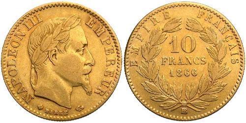 10 Franc Segundo Imperio francés (1852-1870) Oro Napoleon III (1808-1873)