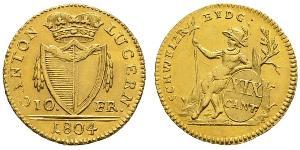 10 Franc Suiza Oro 