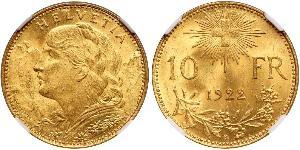 10 Franc Svizzera Oro 