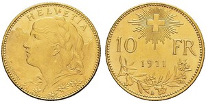 10 Franc Svizzera Oro 