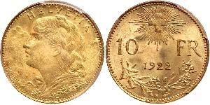 10 Franc Svizzera Oro 