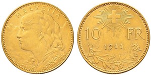 10 Franc Svizzera Oro 