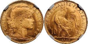 10 Franc Terza Repubblica francese (1870-1940)  Oro 