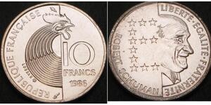 10 Franc Francia Plata 