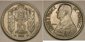 10 Franc Principato di Monaco (1297 - ) Rame/Nichel Luigi II di Monaco (1870-1949)
