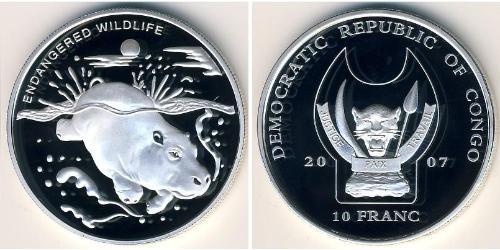 10 Franc Demokratische Republik Kongo Silber 