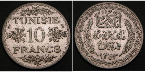 10 Franc Tunesien Silber 