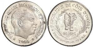 10 Franc Cote dIvoire (1958 - ) Silver 